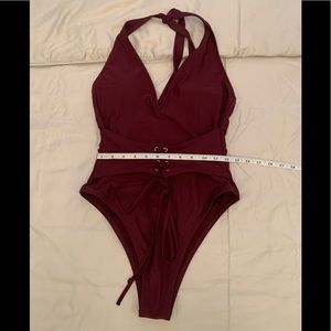 EXPRESS high leg corset one piece swimsuit